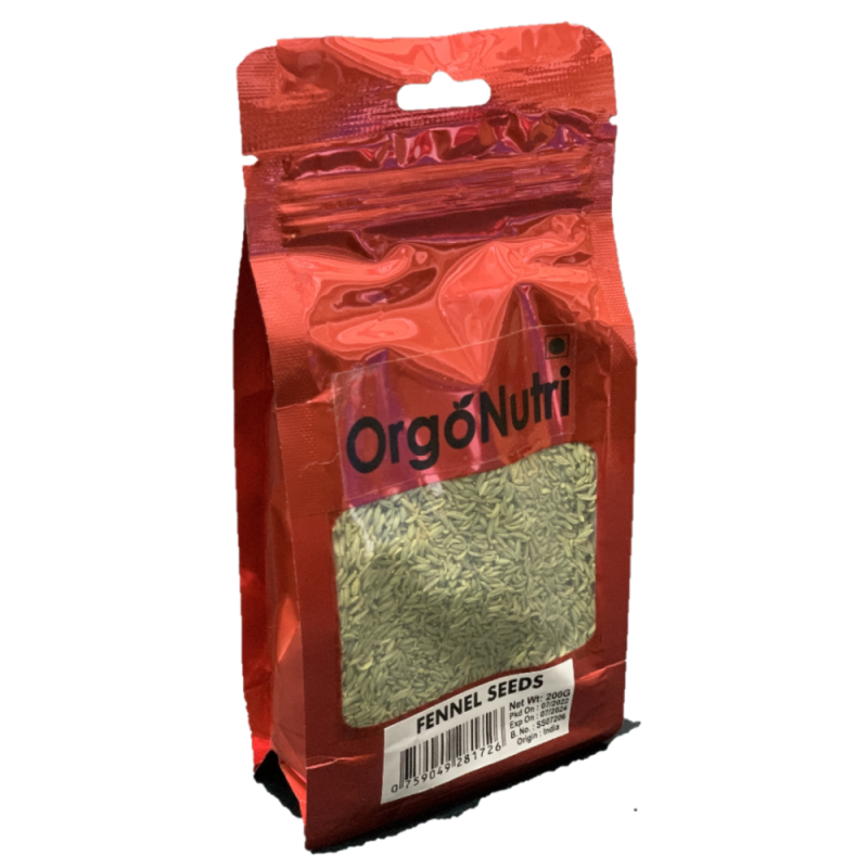 Orgonutri Fennel Seeds (Saunf) Barik Lucknowi Sauf 200 G