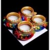 Satvik Colorful Clay Diyas for Diwali Festival, Multicolor Diwali