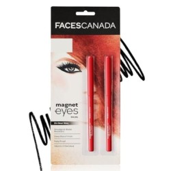 Facescanada Magneteyes Metallic Kajal Pencil - Black, (Pack
