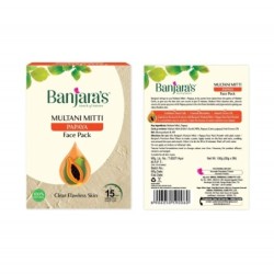 Banjara's Multani Mitti + Papaya Face Pack Powder 100 G