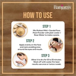 Banjara's Multani Mitti + Sandal Face Pack Powder 100 Gm