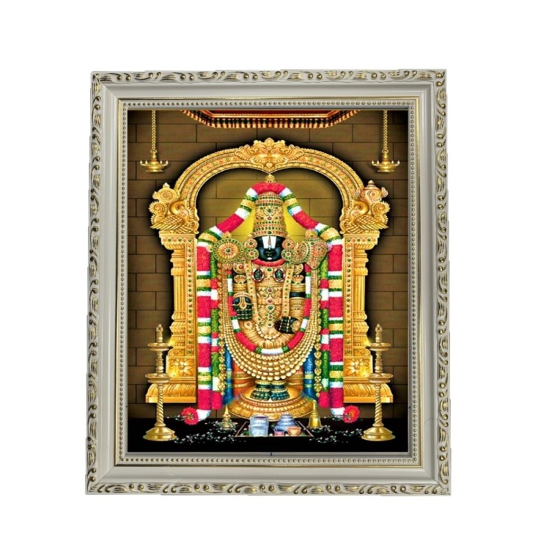 Satvik Lord Tirupati Balaji, Srinivasa, Venkateswara Designer White