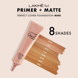 Lakmé 9-5 P+m Fdn Cool Rose, Full Coverage, Matte Finish, Lotion
