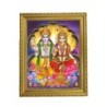 Satvik Lord Vishnu (Narayan) and Goddess Lakshmi Ji Designer Golden