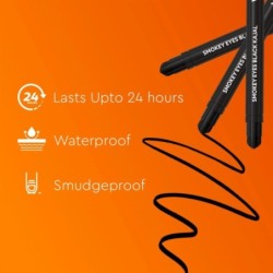 Vlcc Smokey Eyes Black Kajal - Intense Black Color Long Lasting