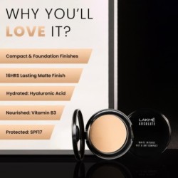 Lakmé Showstopper Collection Unreal Dual Cover Pressed Powder, Rose
