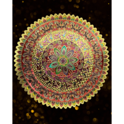 Golden Rangoli Floor Stickers – 7 Festive Designs for Diwali & Home