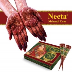 Neeta Natural Henna Mehandi Cone for Hand Designing, Wedding in 2 Box