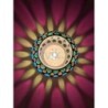Satvik Geometric Mosaic Glass Candleholder with Colorful Mosaic Design